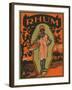 Rhum Woman with Basket of Fruit and Drinks Rum Label-Lantern Press-Framed Art Print