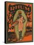Rhum Woman with Basket of Fruit and Drinks Rum Label-Lantern Press-Framed Stretched Canvas