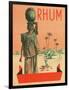 Rhum Woman with Sack on Head Rum Label-Lantern Press-Framed Art Print