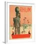 Rhum Woman with Sack on Head Rum Label-Lantern Press-Framed Art Print