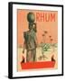 Rhum Woman with Sack on Head Rum Label-Lantern Press-Framed Art Print