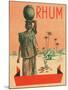 Rhum Woman with Sack on Head Rum Label-Lantern Press-Mounted Art Print