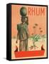 Rhum Woman with Sack on Head Rum Label-Lantern Press-Framed Stretched Canvas