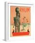 Rhum Woman with Sack on Head Rum Label-Lantern Press-Framed Art Print