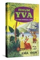 Rhum Yva Brand Rum Label-Lantern Press-Stretched Canvas