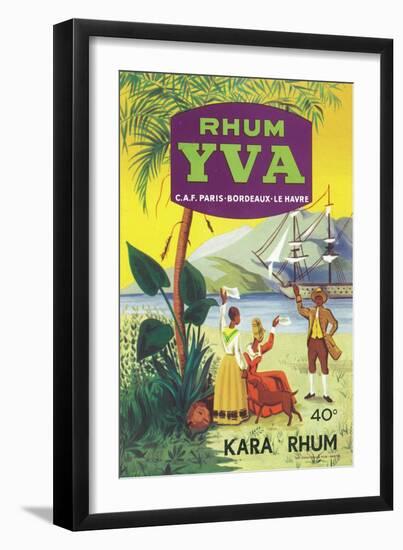 Rhum Yva Brand Rum Label-Lantern Press-Framed Art Print