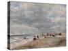 'Rhyl Sands', c1850-David Cox the elder-Stretched Canvas