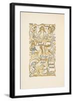 Rhyming Words Ending in the Letter D. Mermaids. Children Building Sand Castles On a Beach-Walter Crane-Framed Giclee Print