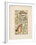 Rhyming Words Ending in the Letter L. a Boy With a Bell. an Old Woman and Her Cat-Walter Crane-Framed Giclee Print