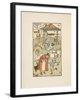 Rhyming Words Ending in the Letter L. a Boy With a Bell. an Old Woman and Her Cat-Walter Crane-Framed Giclee Print