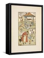 Rhyming Words Ending in the Letter L. a Boy With a Bell. an Old Woman and Her Cat-Walter Crane-Framed Stretched Canvas