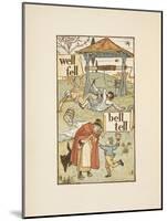 Rhyming Words Ending in the Letter L. a Boy With a Bell. an Old Woman and Her Cat-Walter Crane-Mounted Giclee Print