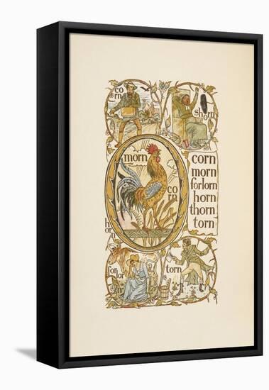 Rhyming Words Ending in the Letter N. To Illustrate the Use Of the Letter O. the Golden Primer-Walter Crane-Framed Stretched Canvas