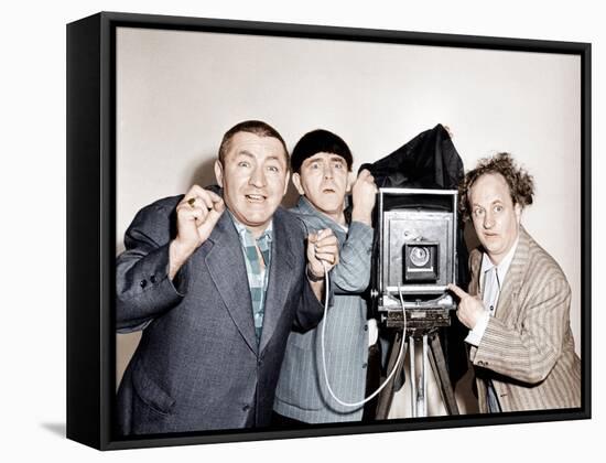 RHYTHM AND WEEP, from left: Curly Howard, Moe Howard, Larry Fine, (aka The Three Stooges), 1946-null-Framed Stretched Canvas