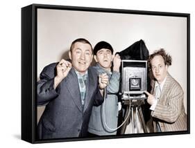 RHYTHM AND WEEP, from left: Curly Howard, Moe Howard, Larry Fine, (aka The Three Stooges), 1946-null-Framed Stretched Canvas