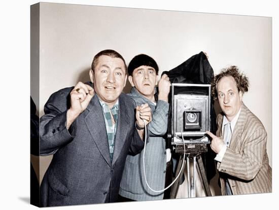 RHYTHM AND WEEP, from left: Curly Howard, Moe Howard, Larry Fine, (aka The Three Stooges), 1946-null-Stretched Canvas