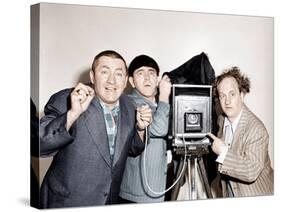 RHYTHM AND WEEP, from left: Curly Howard, Moe Howard, Larry Fine, (aka The Three Stooges), 1946-null-Stretched Canvas