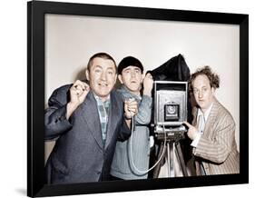 RHYTHM AND WEEP, from left: Curly Howard, Moe Howard, Larry Fine, (aka The Three Stooges), 1946-null-Framed Photo