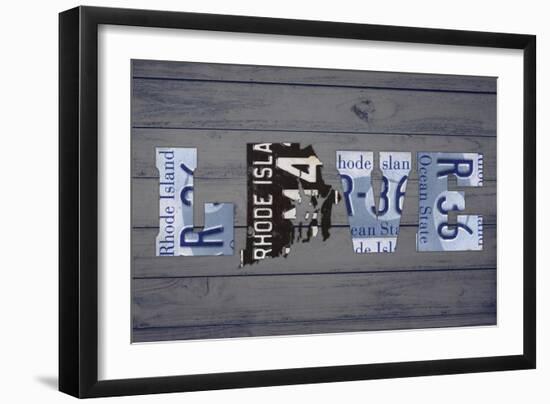 RI State Love-Design Turnpike-Framed Giclee Print