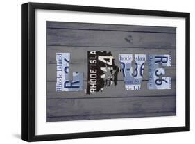 RI State Love-Design Turnpike-Framed Giclee Print