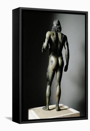 Riace Bronze (A), Bronze Statue of a Man with Headband-Phidias-Framed Stretched Canvas