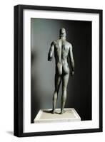 Riace Bronze (B), Bronze Statue of a Young Man with Helmet, More Than Life-Size, Found in 1972-Phidias-Framed Giclee Print