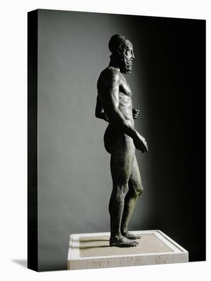 Riace Bronze (B), Bronze Statue of a Young Man with Helmet, More Than Life-Size, Found in 1972-Phidias-Stretched Canvas