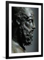 Riace Bronze (B), Head of Bronze Statue of a Young Man with Helmet, Detail-Phidias-Framed Giclee Print