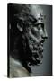 Riace Bronze (B), Head of Bronze Statue of a Young Man with Helmet, Detail-Phidias-Stretched Canvas