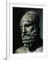 Riace Bronze (B), Head of Bronze Statue of a Young Man with Helmet, Detail-Phidias-Framed Giclee Print