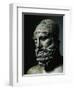 Riace Bronze (B), Head of Bronze Statue of a Young Man with Helmet, Detail-Phidias-Framed Premium Giclee Print