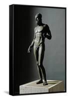 Riace Bronze (B), Statue of a Young Man with Helmet-Phidias-Framed Stretched Canvas