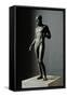 Riace Bronze (B), Statue of a Young Man with Helmet-Phidias-Framed Stretched Canvas