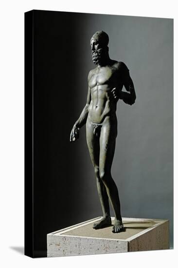 Riace Bronze (B), Statue of a Young Man with Helmet-Phidias-Stretched Canvas