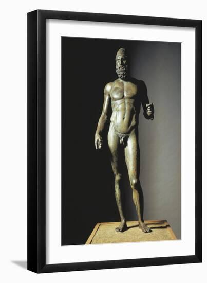 Riace Bronzes, Statue B of Elder, from Greece and Recovered from Waters Off Riace Marina-null-Framed Giclee Print