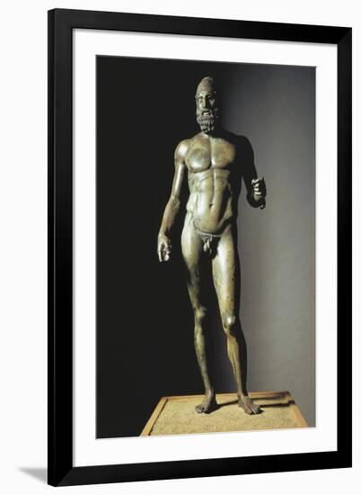 Riace Bronzes, Statue B of Elder, from Greece and Recovered from Waters Off Riace Marina-null-Framed Giclee Print