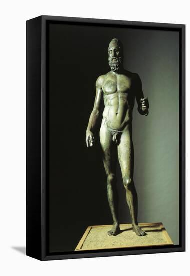 Riace Bronzes, Statue B of Elder, from Greece and Recovered from Waters Off Riace Marina-null-Framed Stretched Canvas