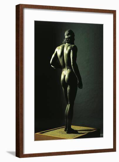 Riace Bronzes, Statue of Younger, from Greece and Recovered from Waters Off Riace Marina-null-Framed Giclee Print