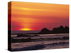 Rialto Beach at Dusk, Olympic National Park, Washington, USA-Charles Sleicher-Stretched Canvas