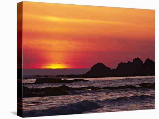 Rialto Beach at Dusk, Olympic National Park, Washington, USA-Charles Sleicher-Stretched Canvas