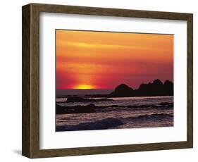 Rialto Beach at Dusk, Olympic National Park, Washington, USA-Charles Sleicher-Framed Photographic Print