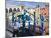 Rialto Bridge and Gondolier, Grand Canal, Venice, UNESCO World Heritage Site, Veneto, Italy, Europe-Amanda Hall-Mounted Photographic Print