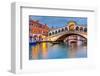 Rialto Bridge at Dusk Venice-null-Framed Art Print