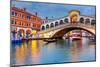 Rialto Bridge at Dusk Venice-null-Mounted Art Print