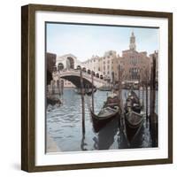 Rialto Bridge Gondolas-Alan Blaustein-Framed Photographic Print