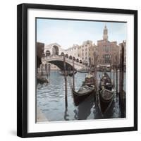 Rialto Bridge Gondolas-Alan Blaustein-Framed Photographic Print