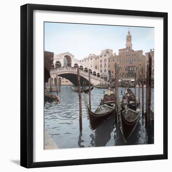 Rialto Bridge Gondolas-Alan Blaustein-Framed Photographic Print