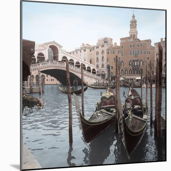 Rialto Bridge Gondolas-Alan Blaustein-Mounted Photographic Print