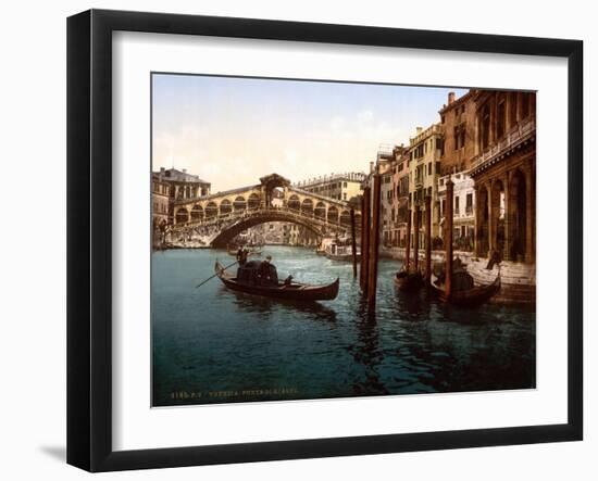 Rialto Bridge, Grand Canal, 1890s-Science Source-Framed Giclee Print