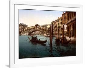 Rialto Bridge, Grand Canal, 1890s-Science Source-Framed Giclee Print